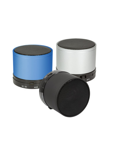 Bluetooth speaker con MP3 player e microfono, blue