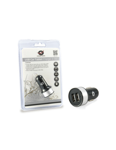 2,0A 5V 2x USB Nero