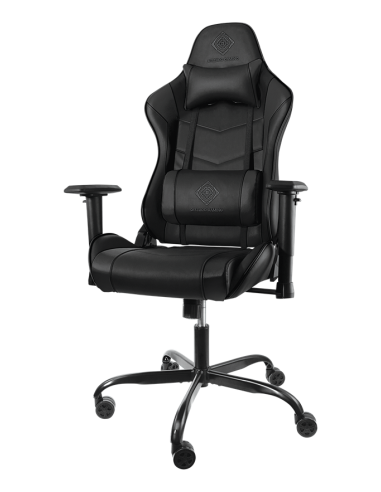 Gaming Chair DC210 ergonomica, ecopelle, black, doppio cuscinetto nuca-schiena
