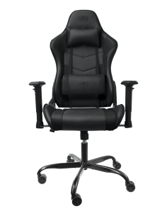 Gaming Chair DC210 ergonomica, ecopelle, black, doppio cuscinetto nuca-schiena 2