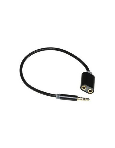 0,35 mt Sdoppiatore Audio Jack 3,5 Mm 1x M 2x F