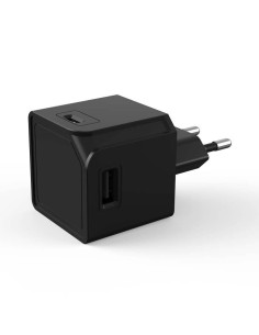 POWERCUBE, black, 2x USB A port + 2x USB C port