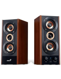 Loudspeakers SP-HF 800A 2.0 20W brown-black, volume control, wooden