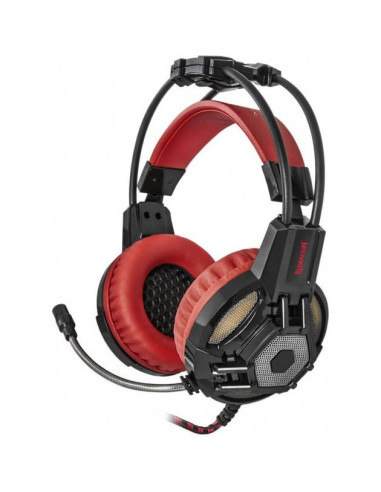 Lester - headphones with microphone, black and red