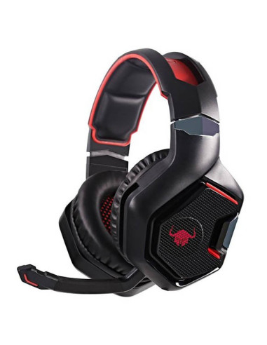 H4 2.4Ghz gaming headset, black and red