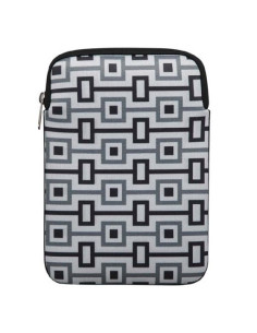10.1", Case for tablet, Geometric, white, neoprene
