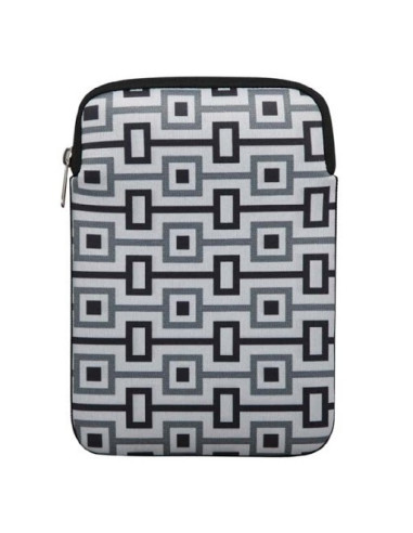 10.1", Case for tablet, Geometric, white, neoprene
