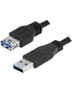 3,00 mt Prolunga USB 3.0 Type A M/F, Black