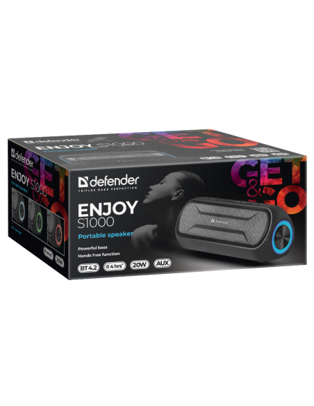 ENJOY S1000, CASSA BLUETOOTH 4.2, 20W, NERO