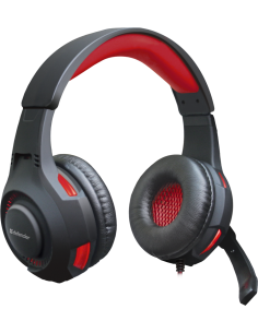 WARHEAD G-450 Cuffie Gaming con Microfono Nere/Rosso LED USB