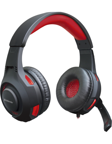 WARHEAD G-450 Cuffie Gaming con Microfono Nere/Rosso LED USB