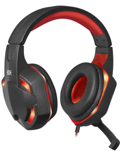 WARHEAD G-370, CUFFIE CON MICROFONO, LED ROSSO