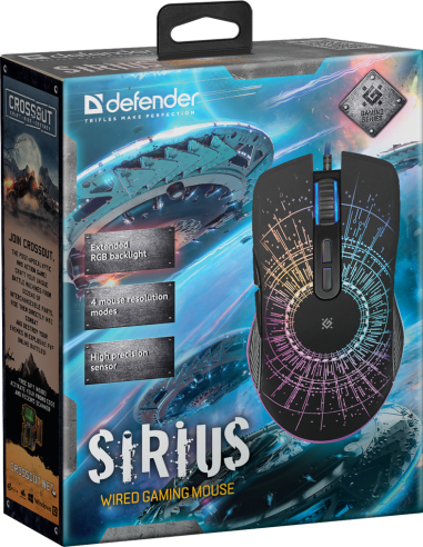 SIRIUS GM-660L, 1200-3200 DPI, RGB