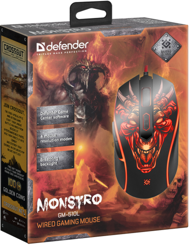 MONSTRO GM-510L, 1200-3200 DPI, RGB