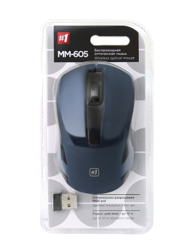 MM-605 BLUE, OPTICAL MOUSE, 1000 DPI