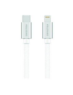 1,20 mt USB-C LIGHTNING Tessuto Bianco