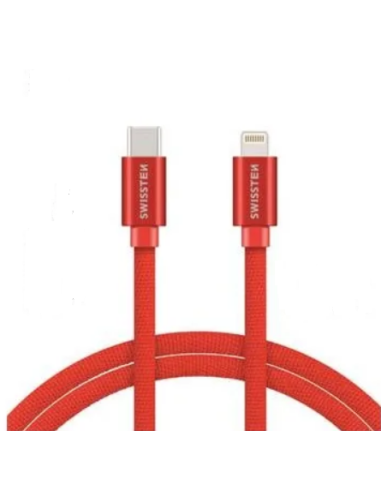 1,20 mt USB-C LIGHTNING Tessuto  Rosso