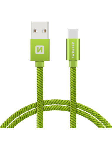 1,20 mt USB-C DATA CABLE Tessuto Verde