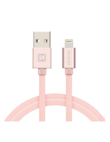 1,20 mt Lightning DATA CABLE Tessuto Pink