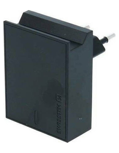 23W Slim travel charger, 2x USB, QC 3.0 Nero