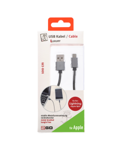 1,00 mt Cavo USB/Lightning Luxury metallo intrecciato Apple 2