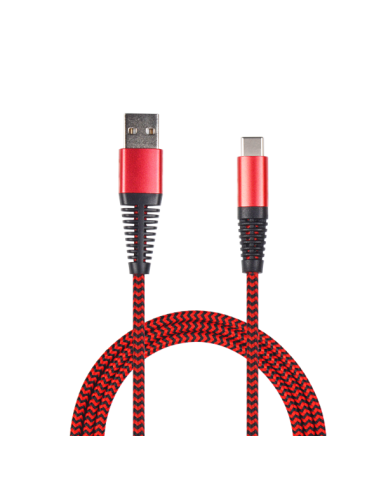 1,00 mt Cavo USB A/Type-C tessuto Rosso
