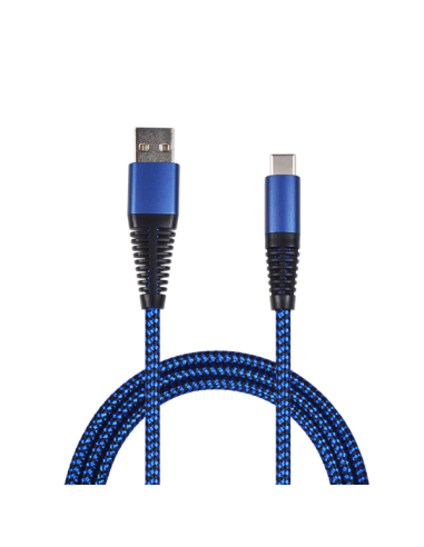 1,00 mt Cavo USB A/Type-C tessuto Blu