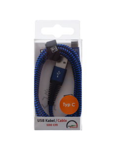 1,00 mt Cavo USB A/Type-C tessuto Blu 2