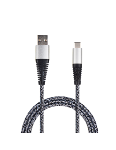 1,00 mt Cavo USB A/Type-C tessuto Bianco