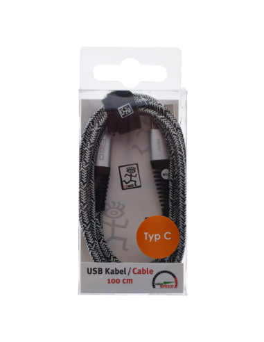 1,00 mt Cavo USB A/Type-C tessuto Bianco