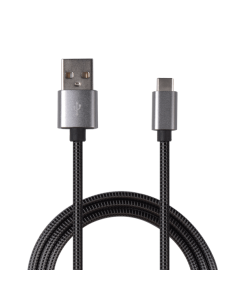 1,00 mt Cavo USB A/Type-C Luxury Metallo Intrecciato