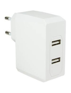 17W 3,4A 5V 2x USB, Bianco Smartphone e Tablet