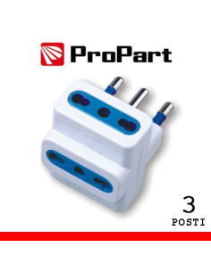 Adattatore 3pos bipasso spina 16A