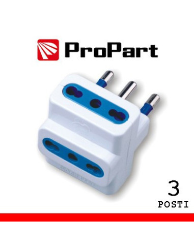 Adattatore 3pos bipasso spina 16A