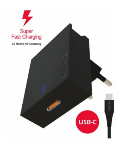 Super Fast Charging USB-C, 25W, Black